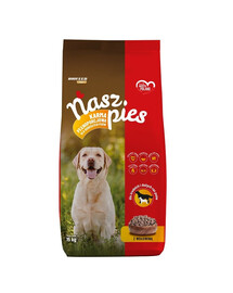 BIOFEED NASZ PIES sucha karma z wołowiną dla średnich i dużych psów 15 kg