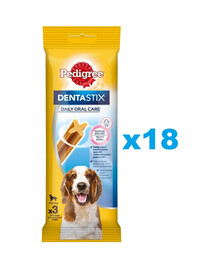 PEDIGREE DentaStix (keskmise tõu) hambaravi koertele 54 tk. - 18x77g