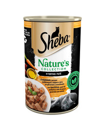 puszka 400 g Nature's Collection z indykiem, sercami drobiowymi i olejem z ryb z przybraniem z marchewki w terynie