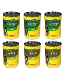 JOSERA JosiDog Mix smaków w sosie dla dorosłych psów 6x415g kurczak i dziczyzna