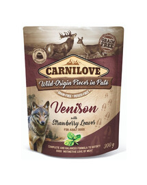Dog Paté Venison with Strawberry Leaves 300g mokra karma dla psów Dziczyzna z liśćmi truskawki