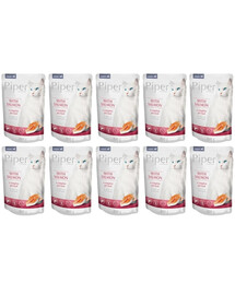 DOLINA NOTECI PIPER Animals Cat z łososiem 10x100 g mokra karma dla kota