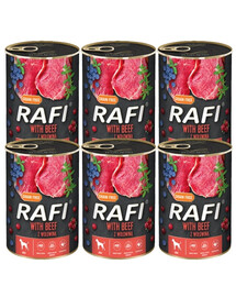 DOLINA NOTECI RAFI Beef z wołowiną mokra karma dla psa 6x400 g