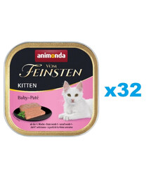 ANIMONDA Vom Feinsten Kitten Baby Pate pasta mięsna 32x100 g