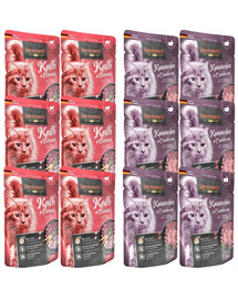 LEONARDO Finest Selection Królik z żurawiną + Cielęcina z warzywami 12x85 g