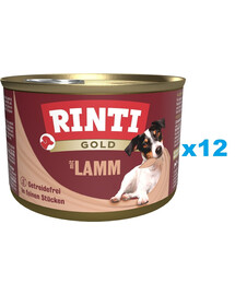 RINTI Gold Lamb Mini Jagnięcina dla psów ras małych 12x185 g