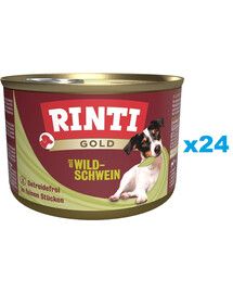 RINTI Gold Wild boar Mini Dzik dla psów ras małych 24x185 g