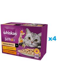 WHISKAS Adult kotike 48x85g Cream Variations märja kassitoidu kastmes: kana ja köögiviljadega, lambaliha ja kalkuniga