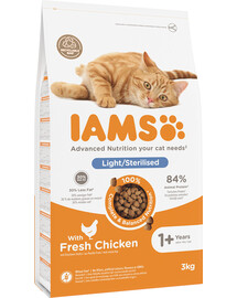 IAMS For Vitality täiskasvanud steriliseeritud kana 3 kg