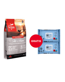 ORIJEN Fit & Trim Dog 6 kg + LUBA My best friend Nawilżane chusteczki do oczyszczania i ochrony skóry oraz sierści 2 x 60 szt. GRATIS