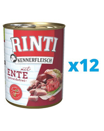RINTI Kennerfleisch Duck kaczka 12 x 800 g