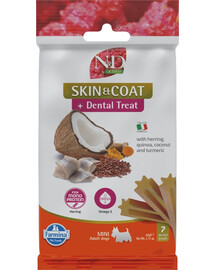 N&D Quinoa Dental Treat Skin Coat Herring Mini 60 g (7 szt) przysmak dentystyczny dla psów ras małych