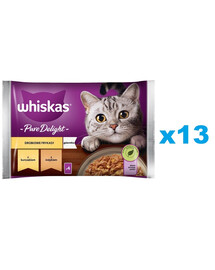 WHISKAS Adult kotike 52x85g Poultry Fricasse märja kassitoit želees: kana, kalkuniga