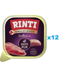 RINTI Singlefleisch Exclusive Duck Pure monobiałkowa karma z kaczką 12x150 g