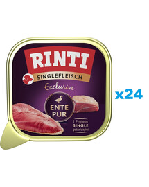 RINTI Singlefleisch Exclusive Duck Pure monobiałkowa karma z kaczką 24x150 g