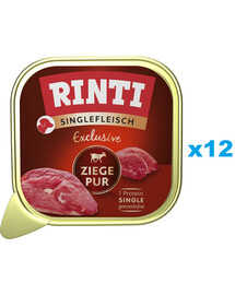 RINTI Singlefleisch Exclusive Goat Pure monobiałkowa karma z koziną 12x150 g