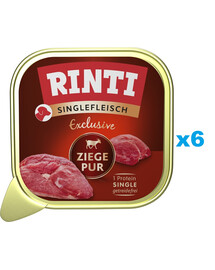 RINTI Singlefleisch Exclusive Goat Pure monobiałkowa karma z koziną 6x150 g