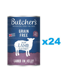 BUTCHER'S Original Recipe in Jelly, karma dla psa, kawałki z jagnięcina w galaretce 24 x 400g