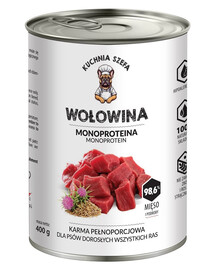 Wołowina Monoproteinowa karma dla psów wszystkich ras 400 g