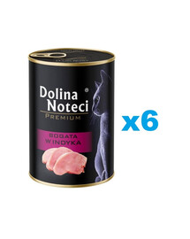 DOLINA NOTECI Premium Bogata w indyka dla kota 6x400 g
