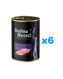 DOLINA NOTECI Premium Bogata w królika dla kota 6x400 g