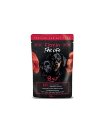 For Life Adult and Puppies Beef 85 g fileciki z wołowiną w sosie dla szczeniąt i dorosłych psów
