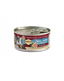 CARNILOVE Cat turkey salmon Kalkun ja lõhega kassitoit 100 g