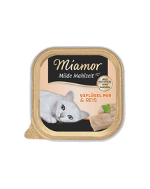 MIAMOR Milde Mahlzeit Poultry Pure&Rice 100g linnuliha ja riis