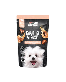 Kawałki w sosie Cielęcina z królikiem mokra karma dla psów 150 g