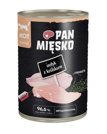 Indyk z królikiem mokra karma dla kota 400 g
