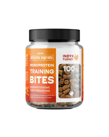 Treningowy przysmak Indyk kąski monoproteinowe dla psów 150 g