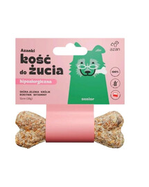 Kość ze skóry jelenia dla starszego psa Senior 12cm