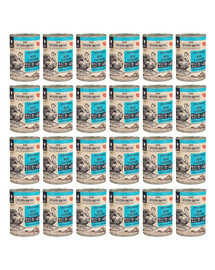 WIEJSKA ZAGRODA Indyk z łososiem mokra karma dla kotów 24x400 g