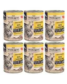 WIEJSKA ZAGRODA Indyk z jagnięciną mokra karma psów 6x400 g
