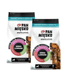 PAN MIĘSKO Specjalne potrzeby Derma and Immune dla psów chrupki M 2x3 kg