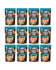 PAN MIĘSKO Kawałki w sosie Indyk z tuńczykiem mokra karma dla kotów 12x85 g