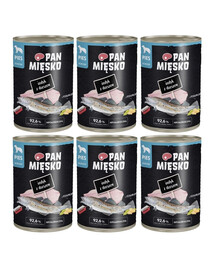 PAN MIĘSKO Indyk z dorszem mokra karma dla psów 6x400 g