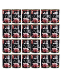 PAN MIĘSKO Indyk z jeleniem mokra karma dla psów 24x400 g