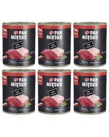 PAN MIĘSKO Indyk z jeleniem mokra karma dla psów 6x800 g
