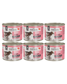 WIEJSKA ZAGRODA Monobiałkowa Wołowina mokra karma dla kotów 6x200 g