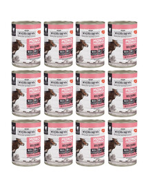 WIEJSKA ZAGRODA Monobiałkowa Wołowina mokra karma dla kotów 12x400g