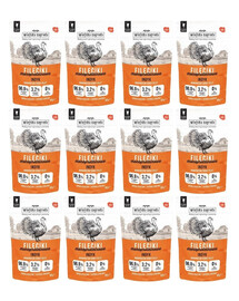 WIEJSKA ZAGRODA Fileciki Indyk mokra karma dla kota 12x85 g