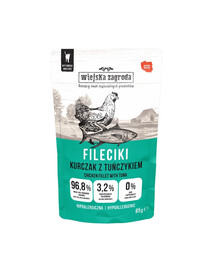 Fileciki Kurczak z tuńczykiem mokra karma dla kota 85 g