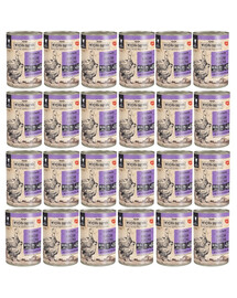 WIEJSKA ZAGRODA Kurczak z kaczką 24x400 g mokra karma dla dorosłych kotów