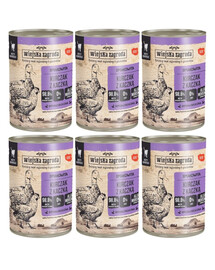 WIEJSKA ZAGRODA Kurczak z kaczką 6x400 g mokra karma dla dorosłych kotów