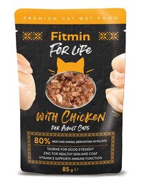 FITMIN Cat for life pouch adult chicken 28 x 85 g