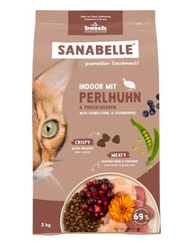 Indoor Perliczka 2 kg dla kotów niewychodzących