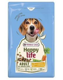 Happy Life Adult Light with Chicken 2,5kg karma dla psów z nadwagą z kurczakiem