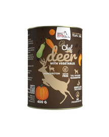 Chef Monoprotein Jeleń z warzywami 400 g mokra karma dla psów