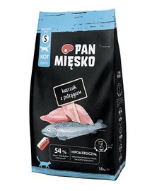 Kurczak z pstrągiem dla kotów chrupki S 1,6 kg